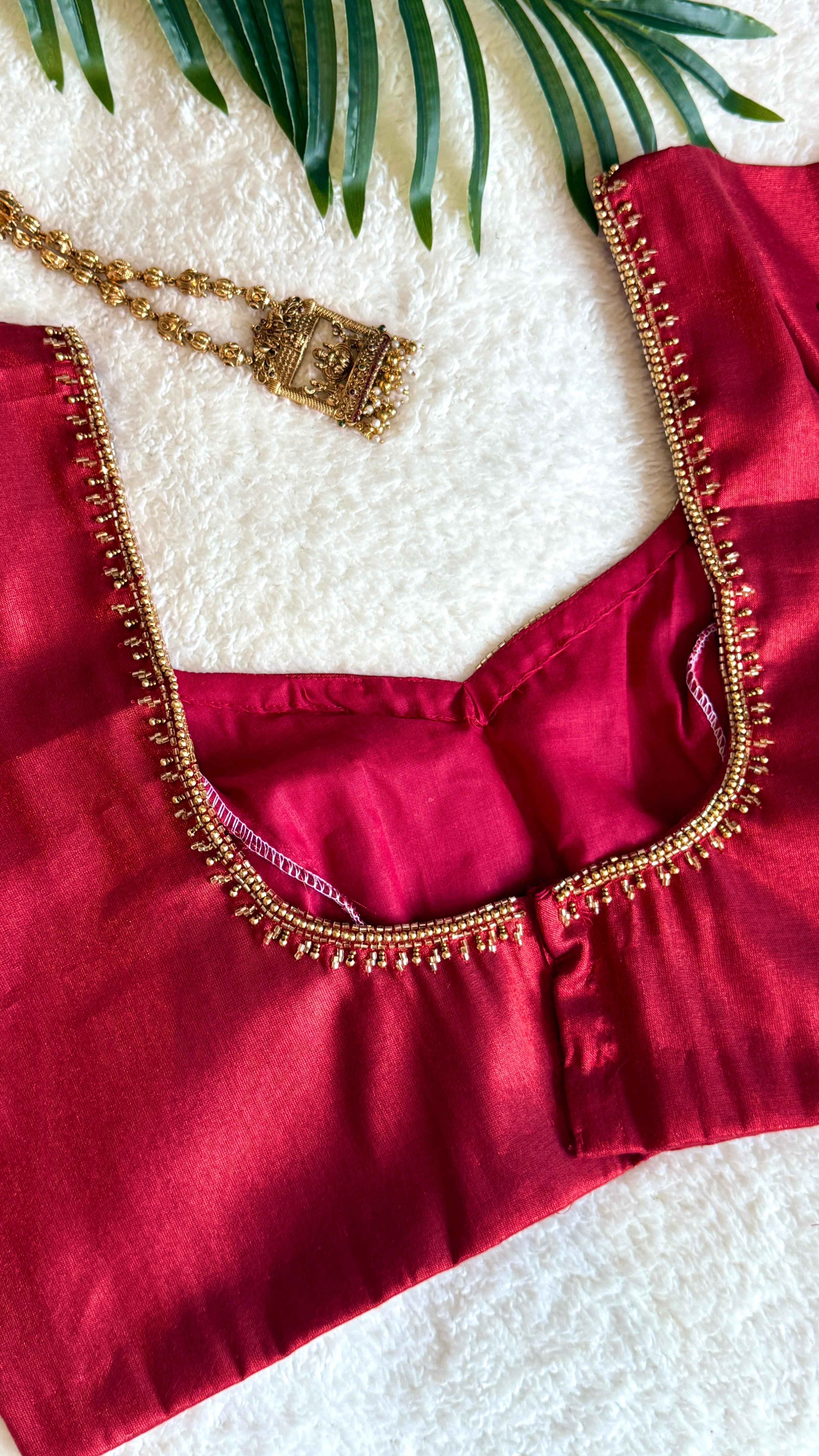 Maroon Hand Work Blouse